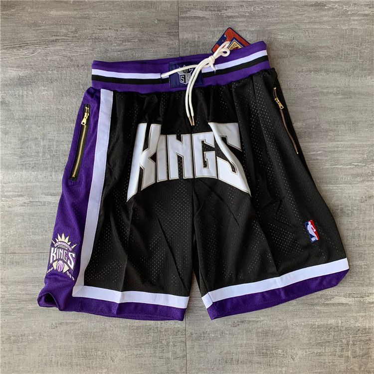 Cheap Men NBA 2021 Sacramento Kings Black Shorts 1